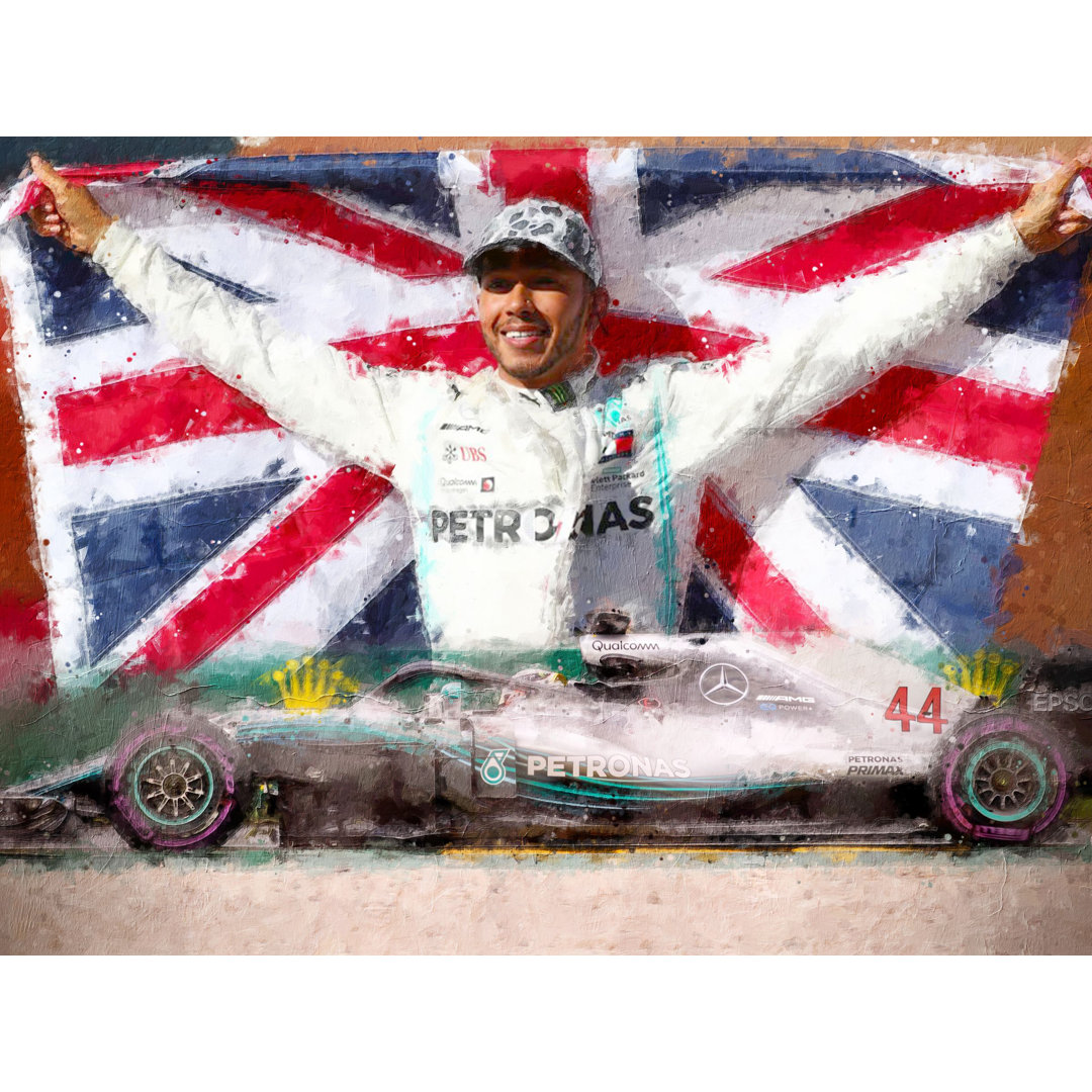 Lewis Hamilton Flag Formula One Flag Collection - Art Prints