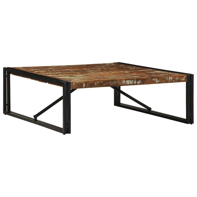 Coffee Table Solid Wood Acacia, 35cm H x 100cm W x 100cm D, Multicolour