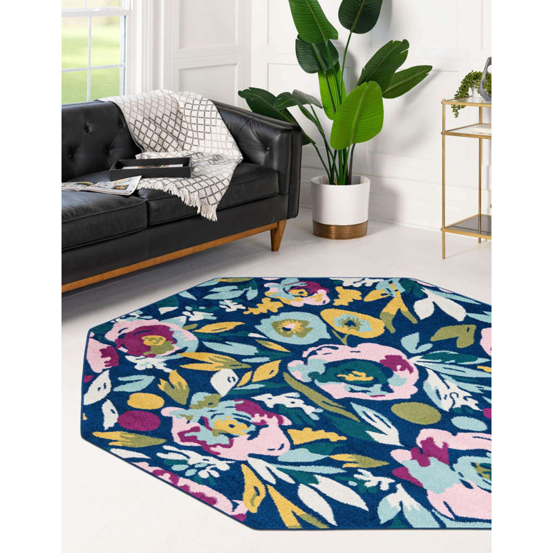 Holle Floral Indoor Rug, Octagon 7' x 7'
