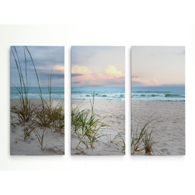 « beach bois flottant », photo multi-pièces de première qualité sur toile