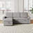 Lulla 85.11" Pull Out Sleeper L-Shaped Sofa with Storage Chaise-62014831