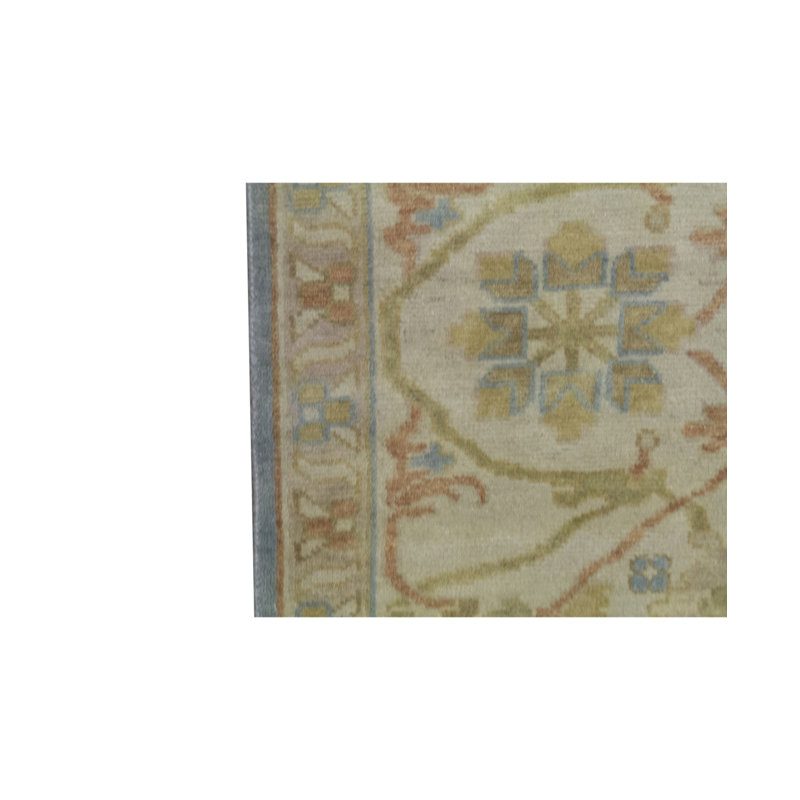 Hand-Knotted High-Quality Brown and Blue Area Rug