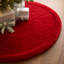 Tapis festif pour arbre de Noël, rouge, 59,1 po x 59,1 po | 100% polyester, lavable à la machine à 68 ° F | Comprend 8 rubans décoratifs | Parfait pour la décoration des Fêtes et pour créer une atmosphère joyeuse dans votre maison-1435834185-1435834186