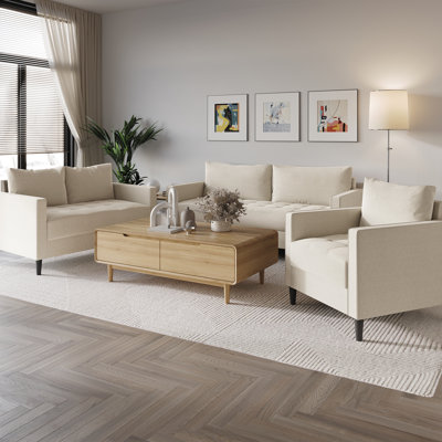 Barkim Newquay 3 - Piece Living Room Set by Ebern Designs