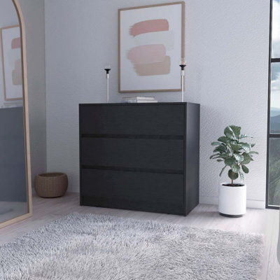 Commode 3 tiroirs noire
