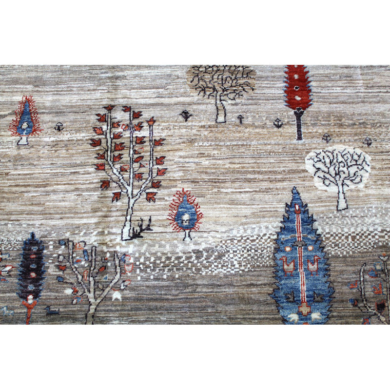Tapis unique en laine tissé à la main 9 pi x 11 pi 6 po One Age of a Kind Kind