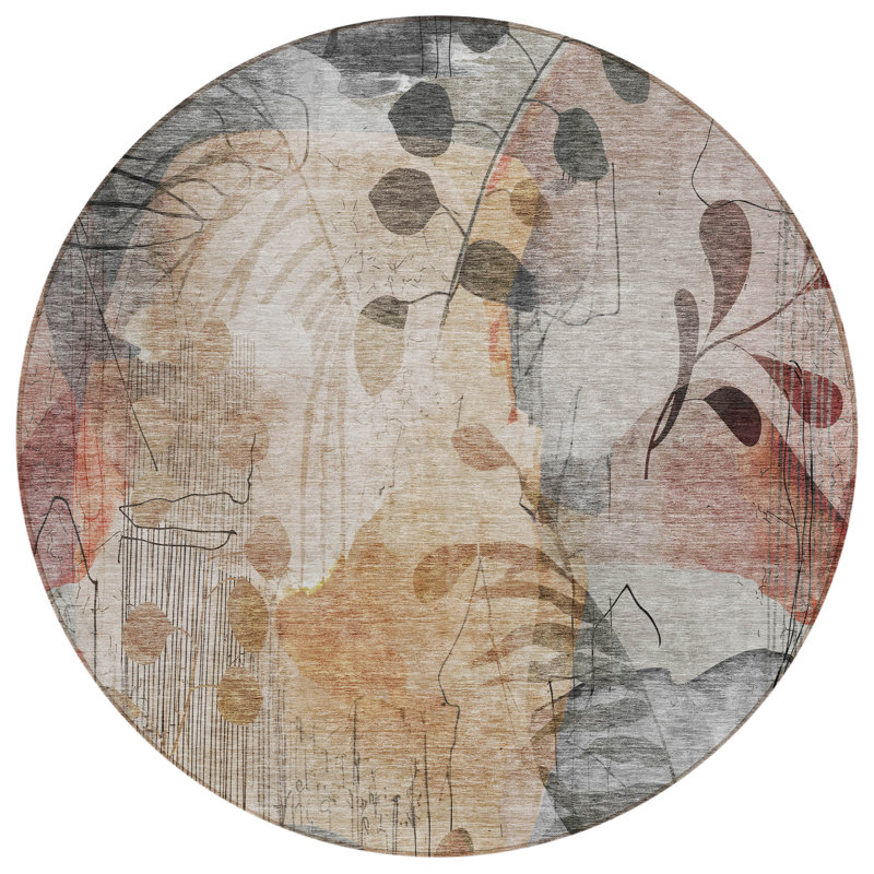 Tapis d'intérieur rond 8 po Terra Cotta