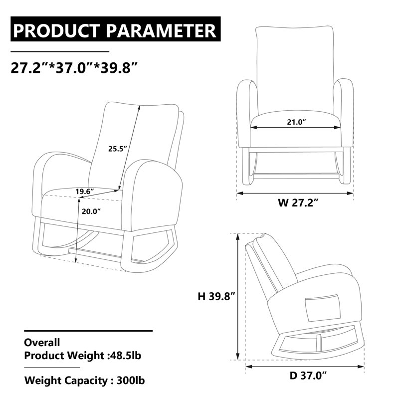 Corrigan Studio® Vennie Rocking Chair & Reviews | Wayfair