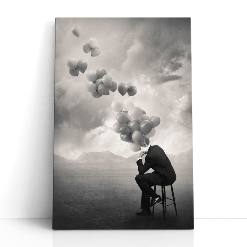 «Think», reproduction d'art sur toile, H 30 po x l 20 po