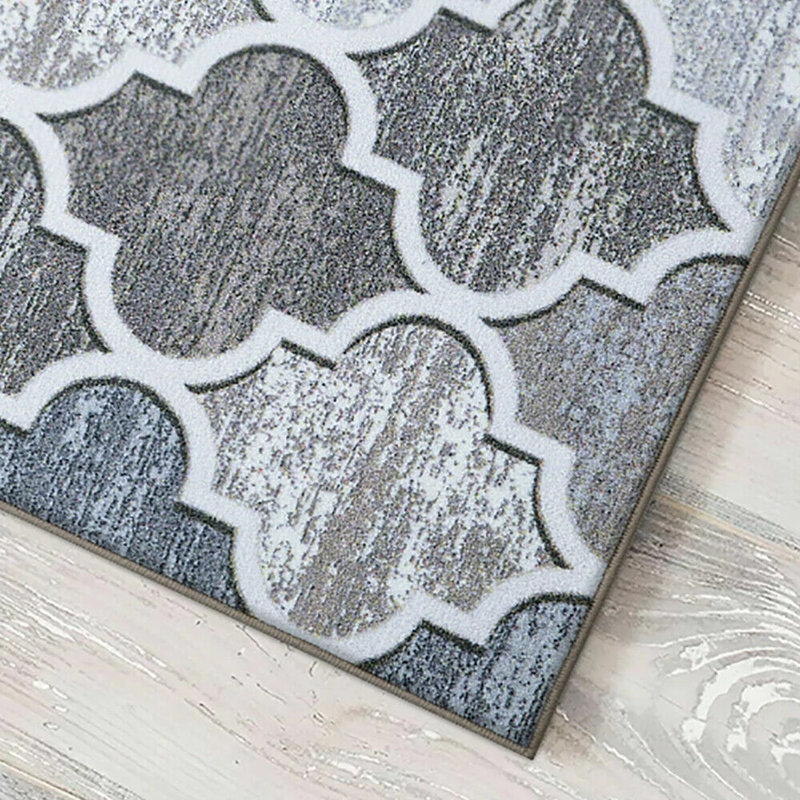 Non Slip  Geometric Door Mat 50x80 cm – Indoor Outdoor Entryway Doormat for Home, Kitchen & Hallway, Dark Grey