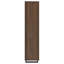 Walnut 3-Shelf Cabinet Bookcase