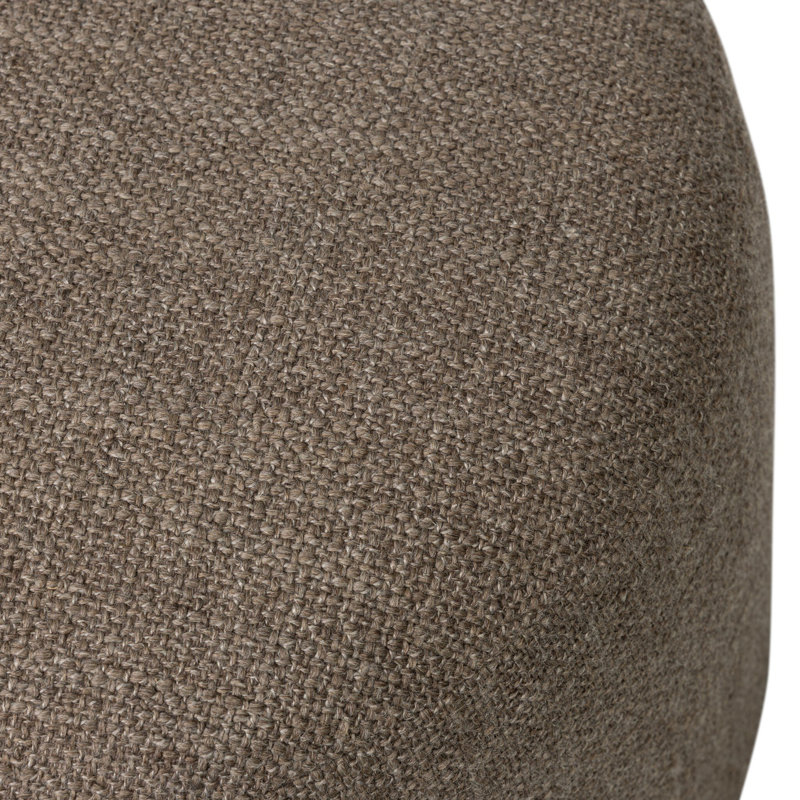 Bilbury Round Ottoman, Saxon Mink Textured Performance Basketweave