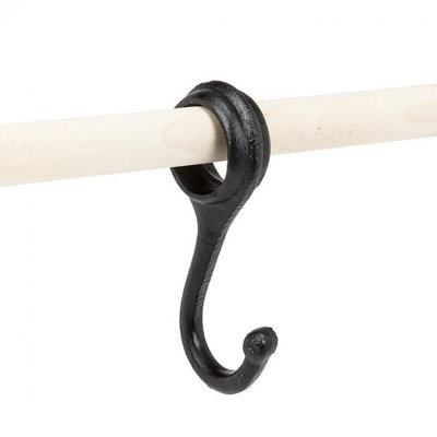 Black Cast Iron Dowel Hook