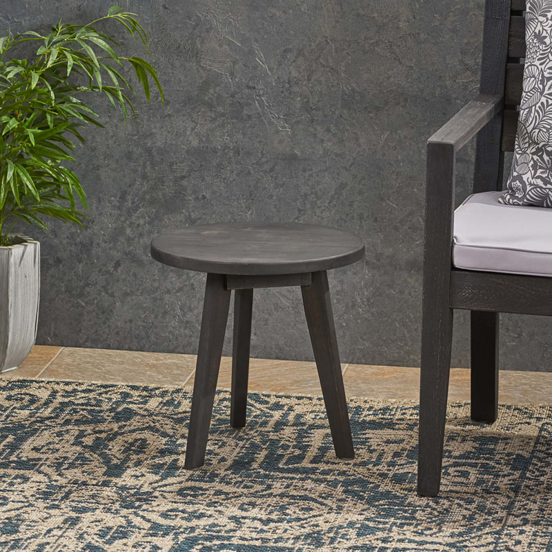 Side Table for Small Spaces, Dark Gray