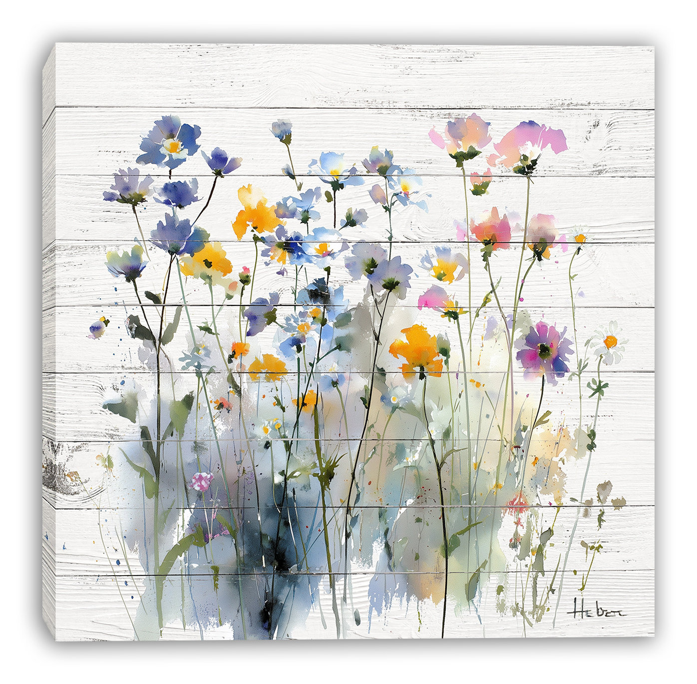 Ophelia & Co. Soft Garden Harmony Wrapped Canvas Wall Art | Wayfair