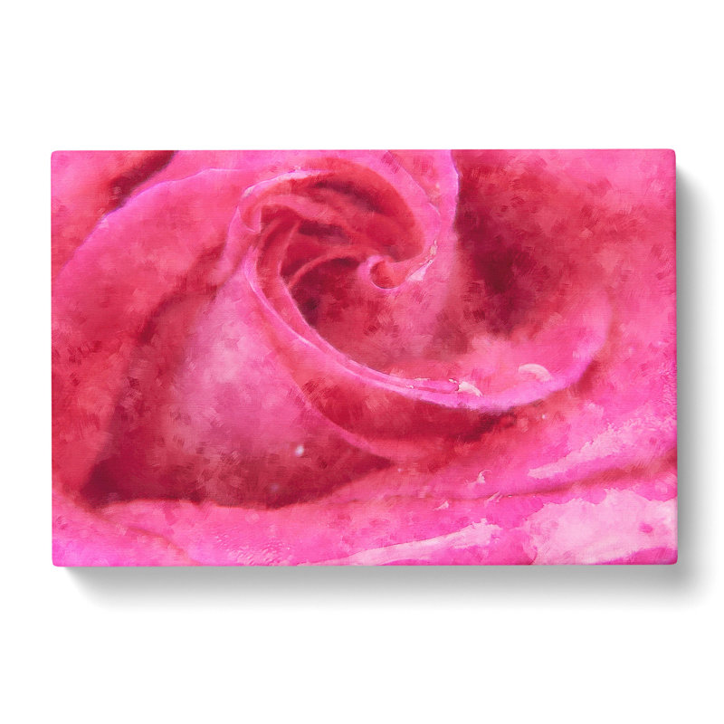 Pink Rose Flower Vol.8 Painting - Wrapped Canvas, 35cm H x 50cm W x 3cm D