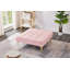 Tissu convertible futon avec canapé-lit simple et pieds en métal doré (rose)-1629575951