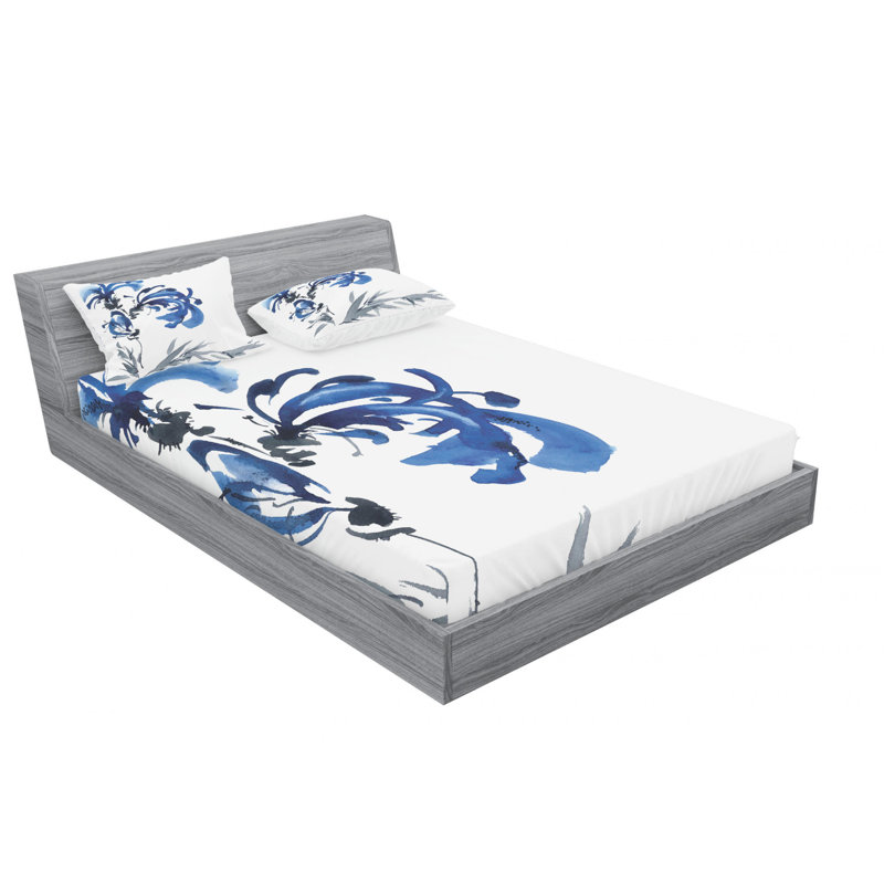 Microfiber Floral Sheet Set, Queen