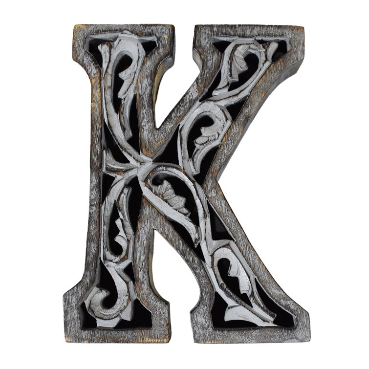 Eco-Friendly Alphabet Letter Block Bungalow Rose Letter: K