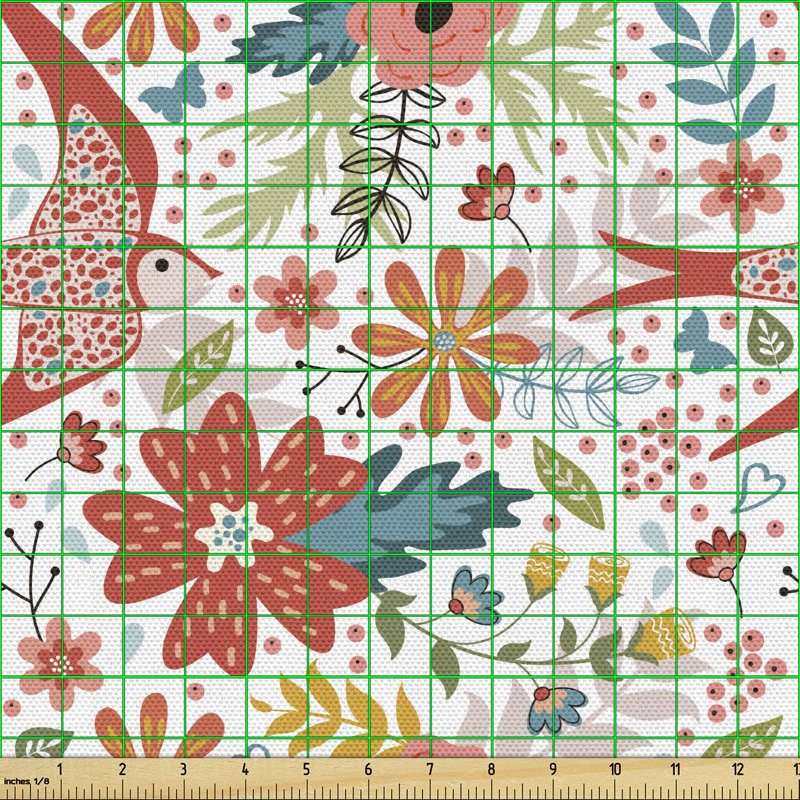 Chloe-Louise Spring Blossomings Laurel Leaf Bird Multi-Purpose Fabric