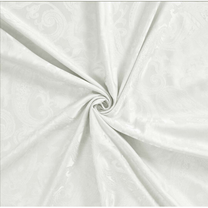 Semi Sheer Curtain Pair, White, 168 W x 228 D cm