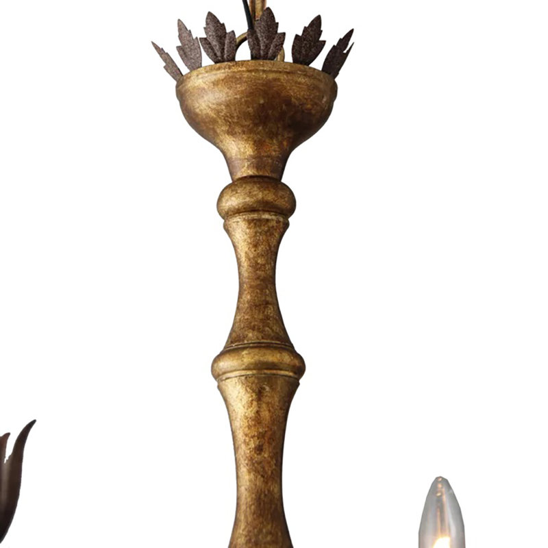 Lustre de style campagnard à 6 lumières Graciliana