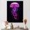 «Majestic Fuchsia Deep Sea Jellyfish I», reproduction d'art mural méduse
