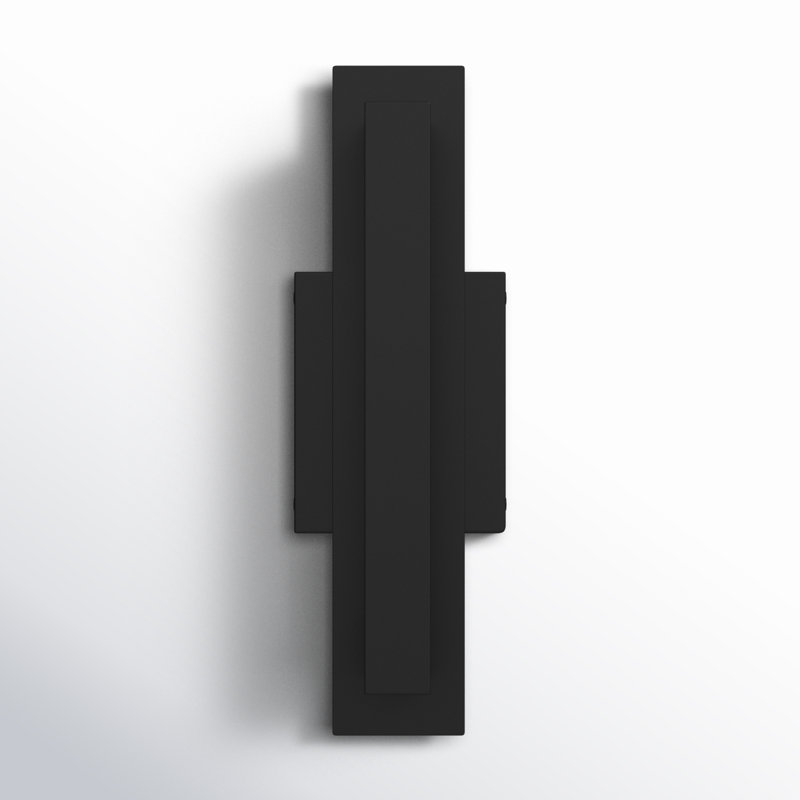 Catalina LED Outdoor Armed Sconce, Matte Black, 15" H