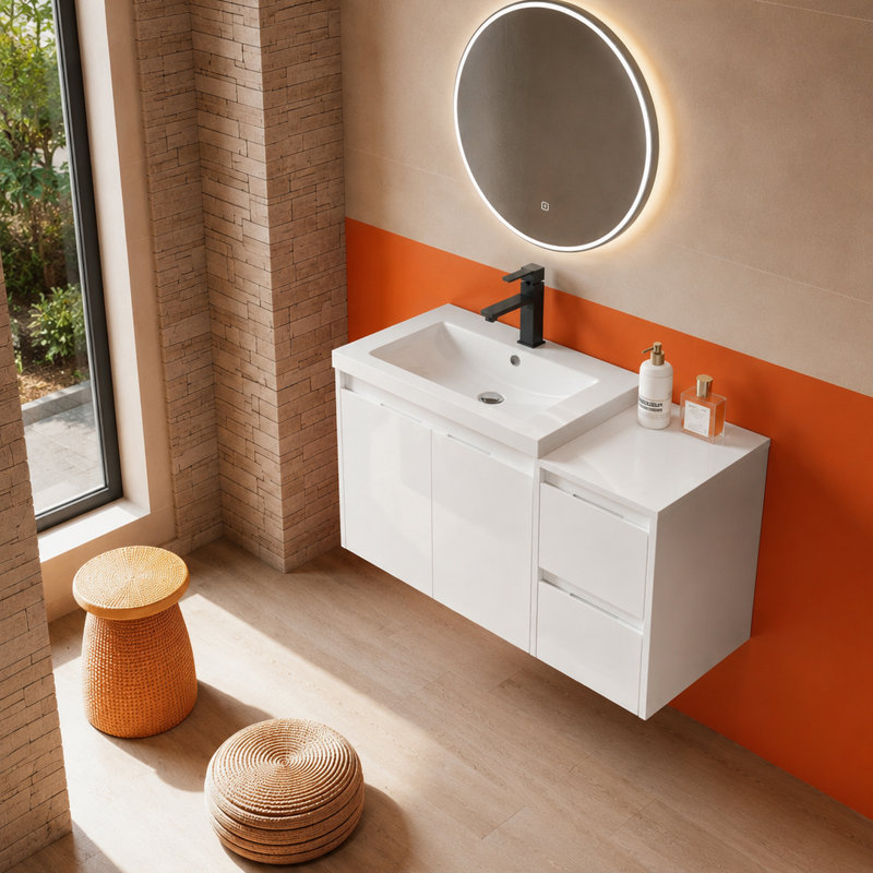 Meuble-lavabo flottant cube 36 "(RTA)