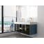 Meuble-lavabo mural moderne de luxe avec comptoir à surface solide de 30 po et lavabo vasque rond en verre-103232952