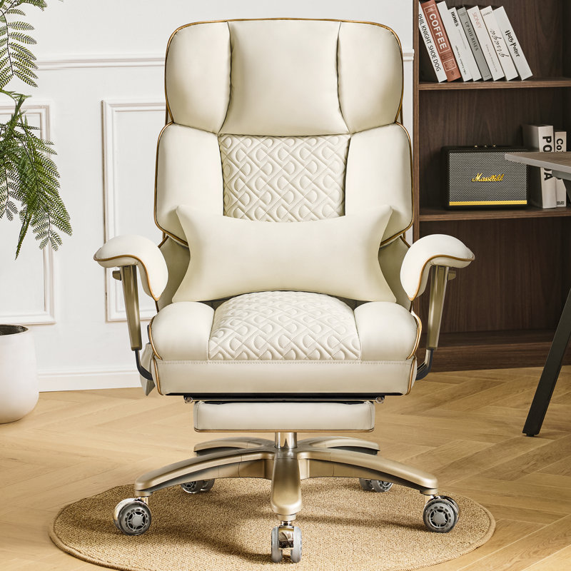 Grand et grand fauteuil de bureau, chaises de bureau de direction robustes avec support lombaire réglable et repose-pieds
