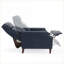 Fauteuils inclinables Mid-Century | Bleu foncé | Cuir PU-664449485
