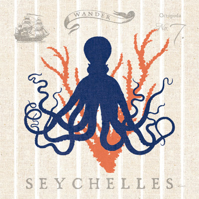 Island Findings V Octopus 1 Piece Wrapped Canvas Wall Art