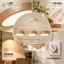 3-Light Modern Linear Integrated LED Pendant Light With Wood-Look Frame