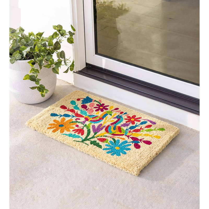 Otomi Mexican Peacock Coir Doormat