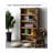 Rustic Industrial Reclaimed Wood Open Bookshelf with Metal Rivets-105117471