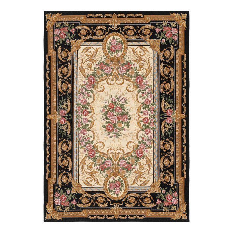Indoor/Outdoor Traditional Area Rug, Rectangle 4'1" x 6'1"