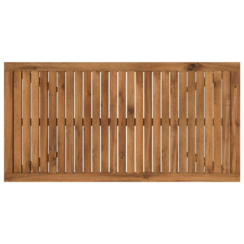 Acacia Solid Wood Outdoor Dining Table, 75cm H x 108.5cm W x 55cm D
