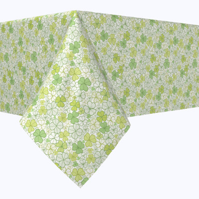 Square Tablecloth, 100% Cotton, 52X52", Pastel Clover