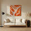 Abstrait fluide, art mural en métal brun 53-1653623119