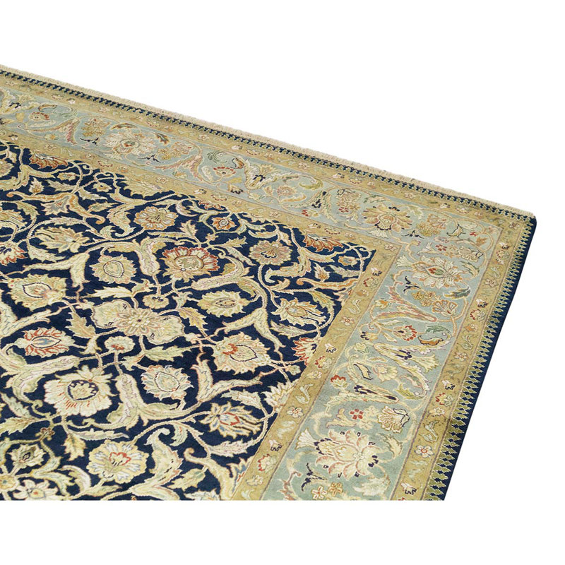 Floral Area Rug in Navy