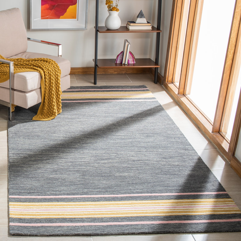 Tapis en laine et coton touffeté à la main Hanke, Rectangle 6 pi x 9 pi
