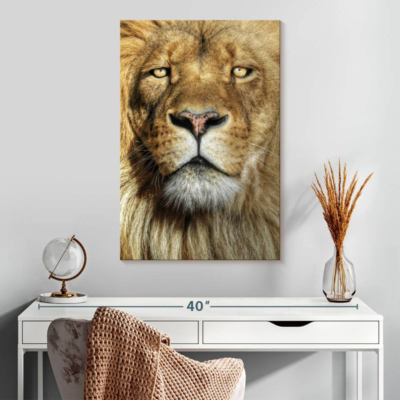 Tête de lion épique Brampt, H 30 po x l 20 po
