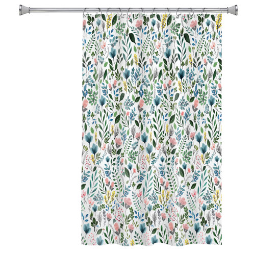 Bungalow Rose Tekamah Floral Shower Curtain & Reviews | Wayfair