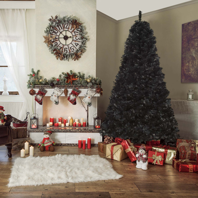 Sapin de Noël artificiel illuminé 7 pi avec branches réalistes et 1346 pointes