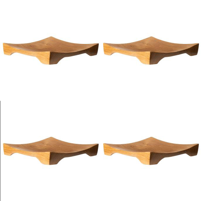 Ensemble de 4 assiettes empilables carrées Chuzara