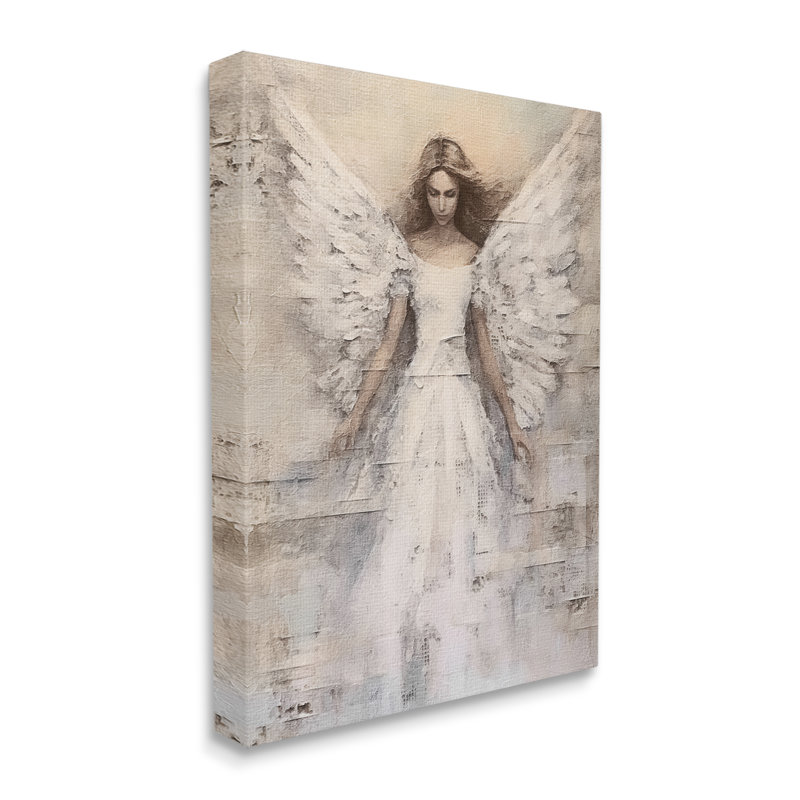«Spiritual Abstract Angel», art mural sur toile par Riley B, H 40 po x l 30 po x P 1,5 po