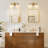 2-Light Opal Ribbed Glass Vanity Light Dimmable Bath Bar-1057847847