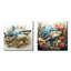 Ensemble de 2 décorations murales Curious Shark Ocean Blooms I - Shark-1314990513-1314990516