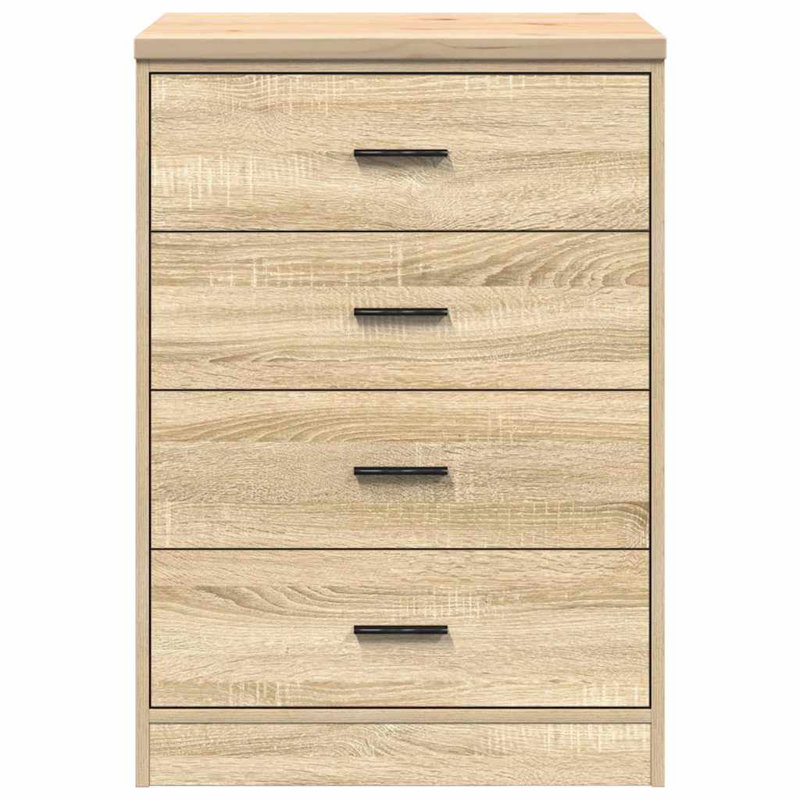 Solid Wood Single Storage Cabinet ( 85cm H x 60cm W x 51cm D), Sonoma Oak